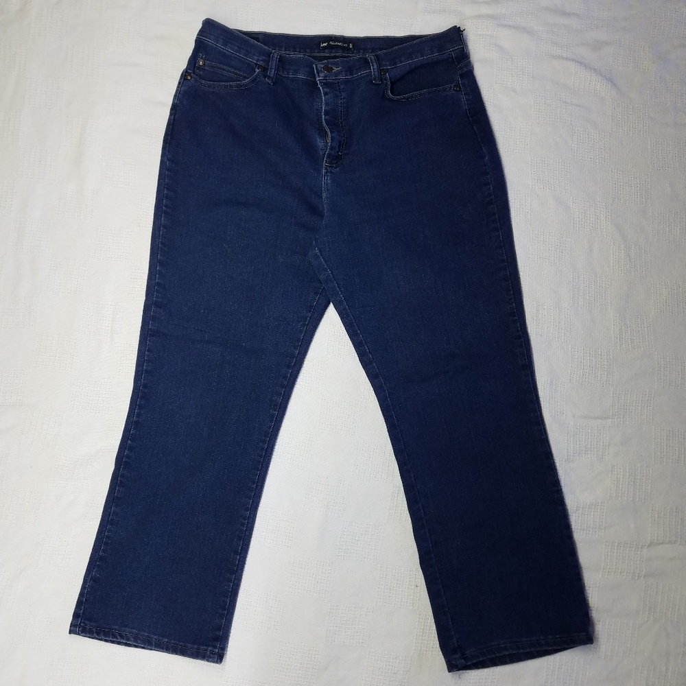 Lee Relaxed Fit Dark Wash 14 Petite Jeans